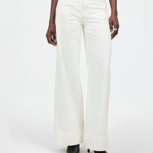 Madewell $138 Women’s Super-wide Leg Denim Jeans True White Size 29 NS899